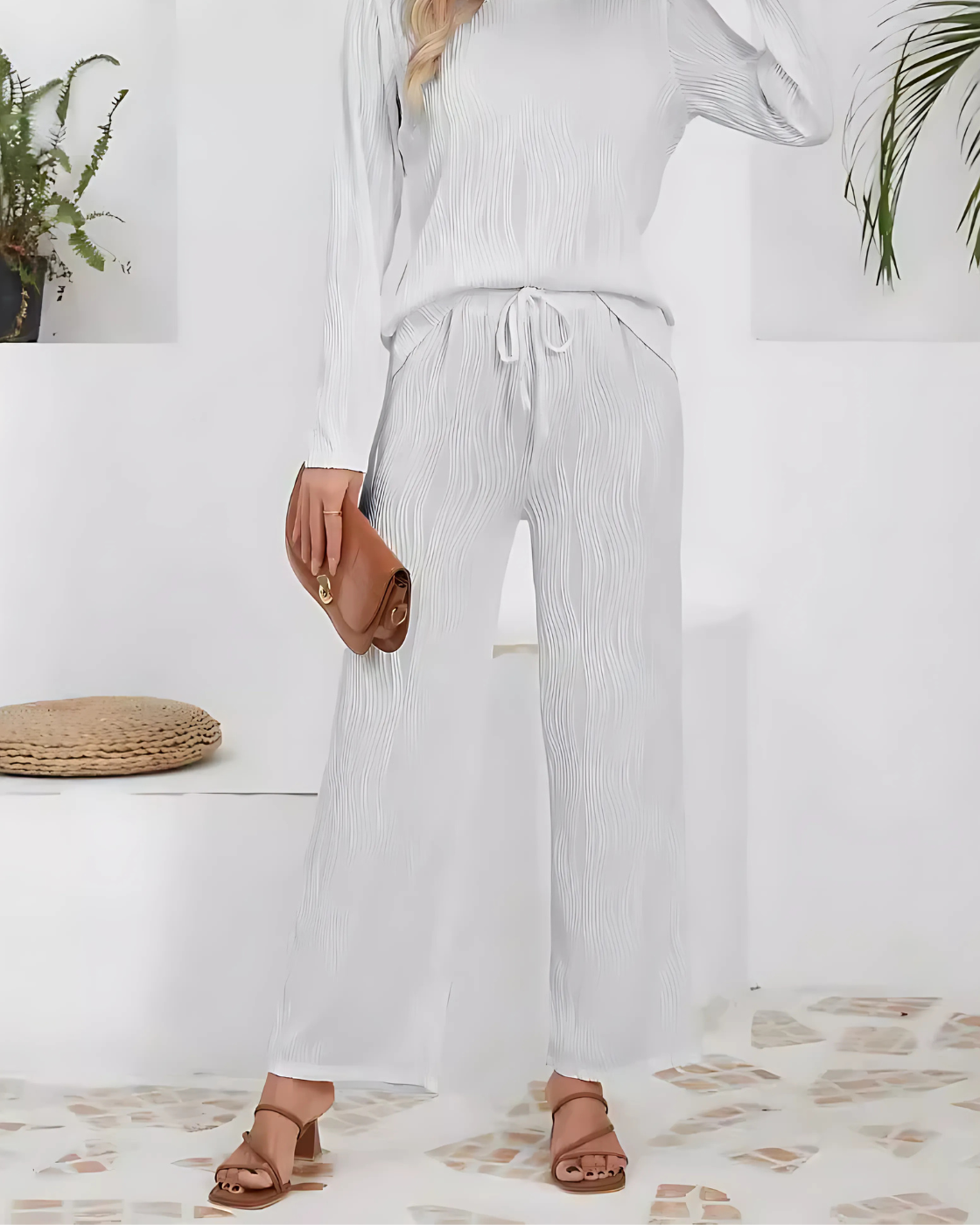 Conjunto Laura | 2 Peças -Linho Premium (Estilo Europeu)